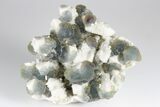 Multi-Colored, Stepped Fluorite on Milky Quartz - Inner Mongolia #179960-1